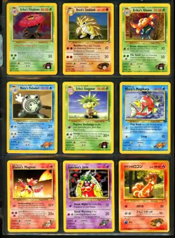 Pokemon GYM HEROES CHALLENGE Set Cards Lot HOLO Erika's Vileplume RARE Sandslash - Image 2
