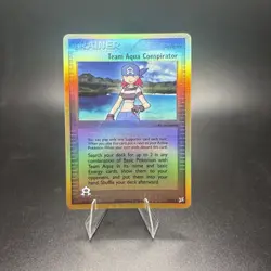 Team Aqua Conspirator - 77/95 Pokemon Ex Team Magma vs. Aqua Reverse Holo NM -g - Image 1