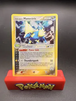 Team Aqua's Manectric Pokemon 2004 EX Team Magma Vs Team Aqua Holo Rare 4/95 MP - Image 1