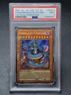 Yugioh TAEV-EN013 Vennominaga the Deity of Poisonous Snakes Secret 1st PSA 9 - Image 1