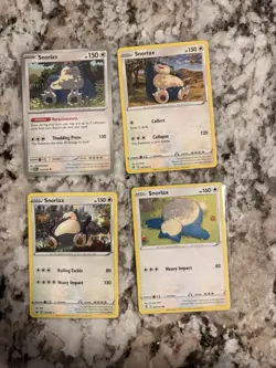 Pokemon TCG Lot Of 4 Different Snorlax Near Mint English Cards - Image 1
