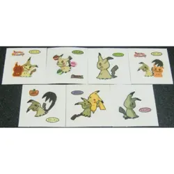 Pokemon Card Bread Deco Chara Seal Sticker Mimikyu 7 set Pikachu Japanese k495 - Image 1