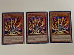 Yugioh - Lava Golem x 3 - 1st Edition Super Rare NM - Free Holo Card - B - Image 1