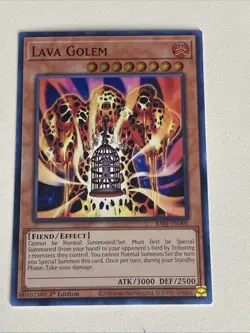 Yugioh - Lava Golem x 3 - 1st Edition Super Rare NM - Free Holo Card - B - Image 3