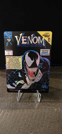 MTG Eddie Brock Venom Lethal Potector (0233) (Borderless) (MR) (Foil) NM - Image 1