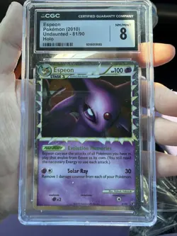 Pokemon Espeon (Prime) 81/90 Undaunted Holo - CGC 8 NM/Mint - Image 1
