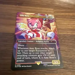 Amy Rose MTG Secret Lair x Sonic the Hedgehog NM (In Hand) FOIL - Image 1