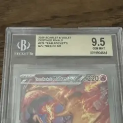 Pokemon TCG Team Rockets Moltres EX Destined Rivals Card 229/182 Gem MT BGS 9.5 - Image 5