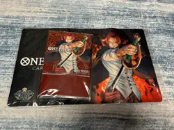 Premium Bandai One Piece TCG Card Game Playmat & Storage Box Set Shanks no promo - Image 2