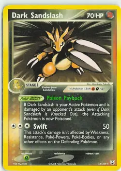 Dark Sandslash 18/109 Rare Team Rocket Returns Pokemon Moderately Played - Image 1