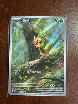 Chespin 087/086 Chaos Rising Illustration Rare NM - Image 4
