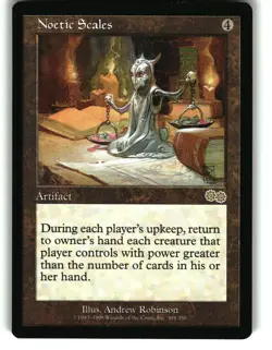 Magic the Gathering - Urza's Saga Noetic Scales 1998 304 Rare - Image 1