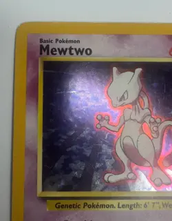Pokemon TCG Mewtwo Base Set 10/102 Holo WOTC Vintage - Image 3