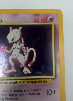 Pokemon TCG Mewtwo Base Set 10/102 Holo WOTC Vintage - Image 4