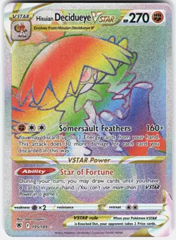 Pokemon Hisuian Decidueye VSTAR 195/189 Astral Radiance Pokemon Holo NM - Image 1