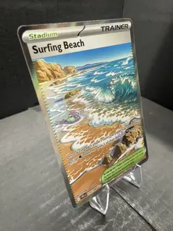 Surfing Beach 114/086 Me04: Chaos Rising Holo Ultra Rare Pokemon Trainer - Image 2