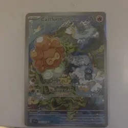 Pokemon TCG Sv08 Surging Sparks Castform Sunny Form 195/191 IR Holo Eng HP70 - Image 1