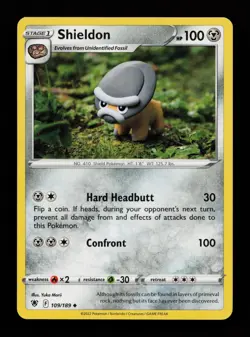 Shieldon 109/189 Yuka Morii Uncommon Astral Radiance Pokemon Cards - Image 1