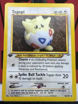 Togepi 56/105 Neo Destiny 1st Edition Non Holo Pokemon Card - Image 3