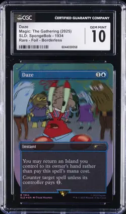 2025 MAGIC: THE GATHERING SLD: SPONGEBOB #1934 DAZE CGC 10 GEM MINT - Image 1