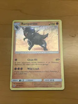 POKEMON RAMPARDOS 65/156 RARE HOLOFOIL ULTRA PRISM Pokemon CARD 2018 - Image 1