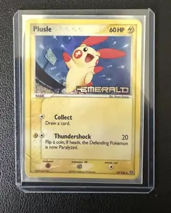 Pokemon Card - Plusle Emerald 39/106 Reverse Holo Uncommon Stamped - Image 1