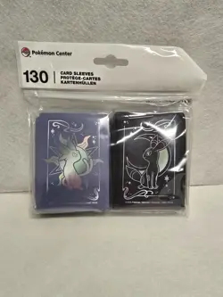 Pokemon Center: Celestial Espeon & Umbreon Card Sleeves (130 Sleeves) NEW - Image 1
