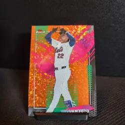 2026 Topps Finest Juan Soto RARE Orange Mini Diamonds /25 #247 Mets - Image 1
