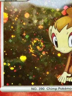 NM Chimchar Cosmos-Holo Swirl B #76 Diamond and Pearl Pokemon TCG - Image 4