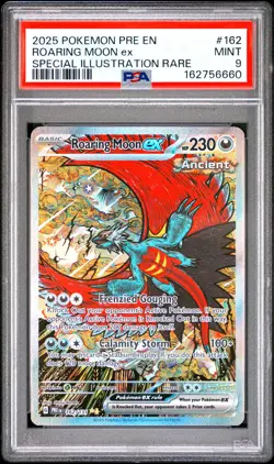2025 POKEMON PRE EN-PRISMATIC EVOLUTIONS #162 ROARING MOON EX PSA 9 - Image 1