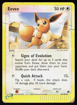 Sandstorm Eevee 63/100 Common Pokemon DMG - Image 1