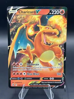 Pokemon TCG Charizard V 017/172 Brilliant Stars Ultra Rare Holo EN 220 HP - Image 1