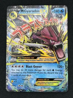 Pokemon TCG M Gyarados EX 27/122 Breakpoint Full Art Ultra Rare Holo Mega HP240 - Image 1