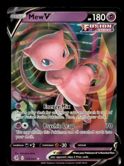 MEW V 113/264 HOLO V RARE FUSION STRIKE NM/M - Image 1