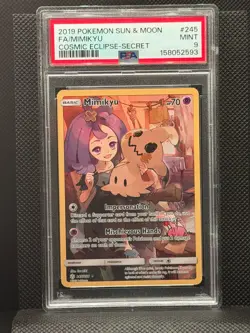 Pokemon 2019 Sun & Moon - Cosmic Eclipse Secret Mimikyu #245 Full Art Holo PSA 9 - Image 1