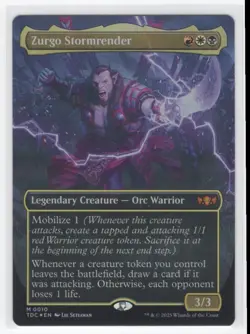 #10 2025 Tarkir: Dragonstorm Commander Zurgo Stormrender Mythic FOIL - Image 1