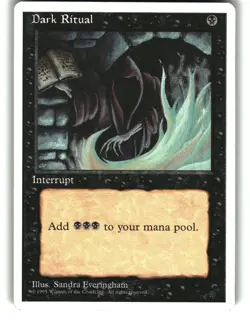 Magic the Gathering - Fourth Edition Dark Ritual 13 Common 1995 - Image 1