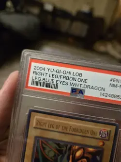 PSA 8 - Right Leg of the Forbidden One - 2002 LOB-120 - Exodia YU GI OH BLUE EYE - Image 5