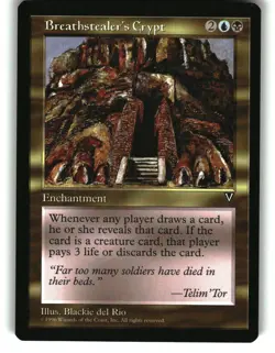 Magic The Gathering - Visions Breathstealer's Crypt Rare 1997 - Image 1