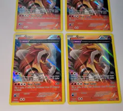 4 x Entei Pokemon Holo Rare XY - Ancient Origins Cards 15/98 Playset - Image 4