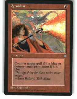 Magic The Gathering - Ice Age Pyroblast 213 Common 1995 - Image 1