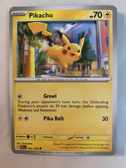 Pokemon Pikachu “3D” Effect 3 Layered Cards, Hand Cut and Assembled (062/193) - Image 1