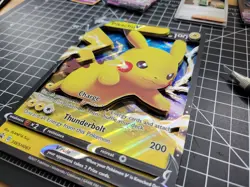 FAN MADE 3D ART CARD Pokemon Pikachu V - Oversized Jumbo Card SWSH061 CARDRIZZMA - Image 1
