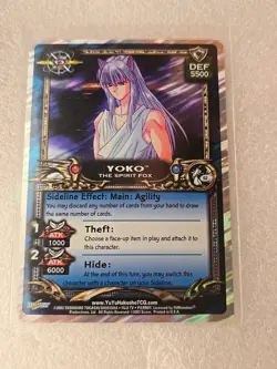 Yu Yu Hakusho TCG CCG Yoko the Spirit Fox G2 Unlimited Dark Tournament Card NM - Image 2