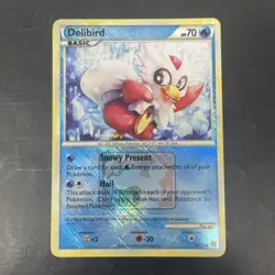 Pokemon Delibird 39/123 League & Championship Promo Reverse Holo Card - Image 1