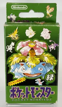 POKEMON VINTAGE PLAYING CARD DECK *BOX ONLY - NO CARDS* GREEN VENUSAUR - Image 1