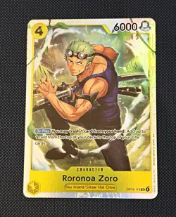 Bandai One Piece Card Game Roronoa Zoro OP15-113 SR Foil ENG - Image 1