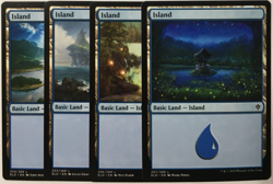 MTG 4X ISLAND 254,255,256,257/269 THRONE OF ELDRAINE LAND NEAR MINT-PLAYSET - Image 1