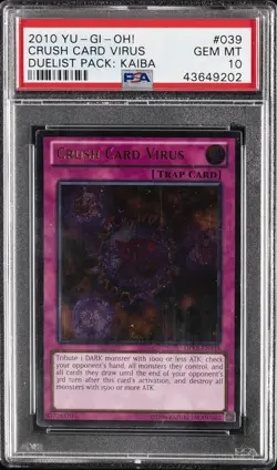 2010 YU-GI-OH! DUELIST PACK: KAIBA #EN039 CRUSH CARD VIRUS PSA 10 - Image 1