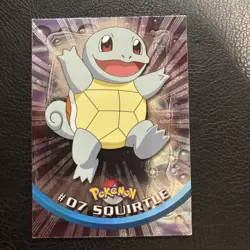 Squirtle #7 HOLO FOIL Topps Trading Cards Series 1 Pokemon - Image 1